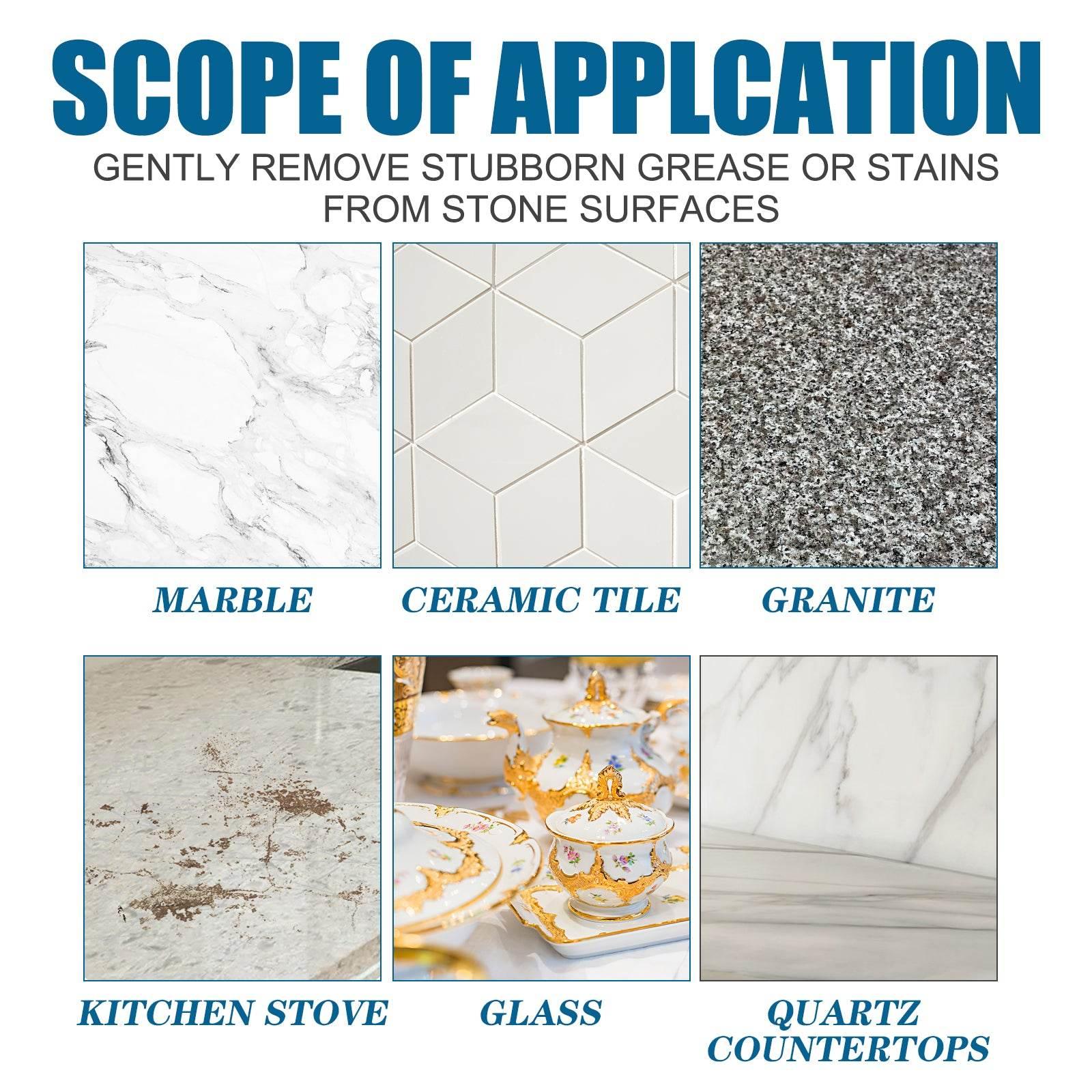 Stones Cleaning Powder for Kitchen Countertop Marble Stain Removal - Estalios