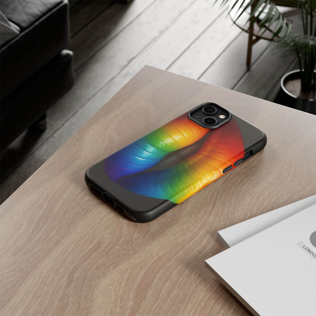 Rainbow Lips Phone Case - Tough Cover for LGBTQ+ Pride - Estalios