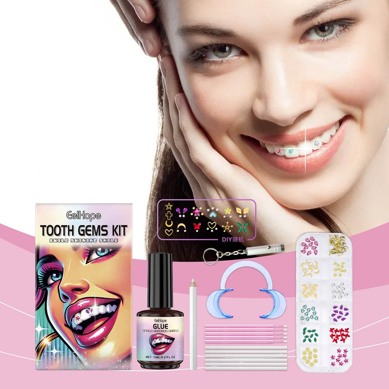 Diy Fashion Teeth Set For Stunning Smile Decoration - Estalios
