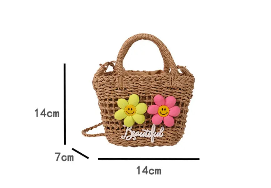 Summer Woven Bag Versatile Handheld Crossbody Hollow Beach Bag