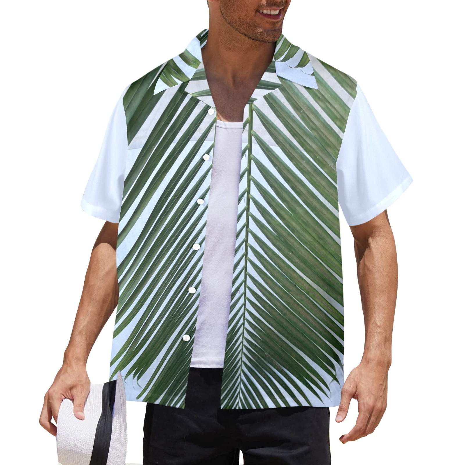 Men's All Over Print Hawaiian Shirt Made In USA Ships to USA Only - Estalios