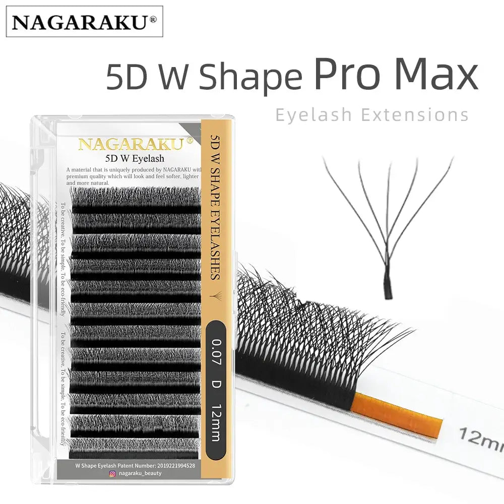 5D W Shape eyelash extensions in the 5D Big Bundle Lash product for glamorous looks