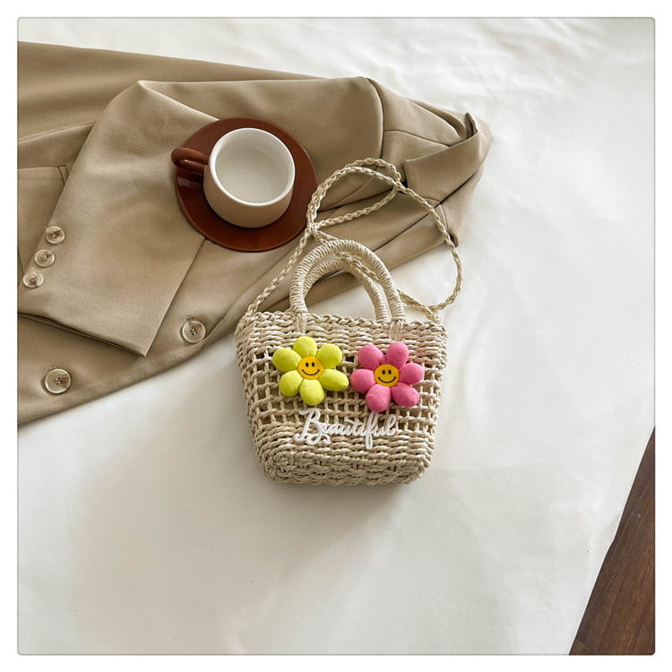 Summer Woven Bag Versatile Handheld Crossbody Hollow Beach Bag