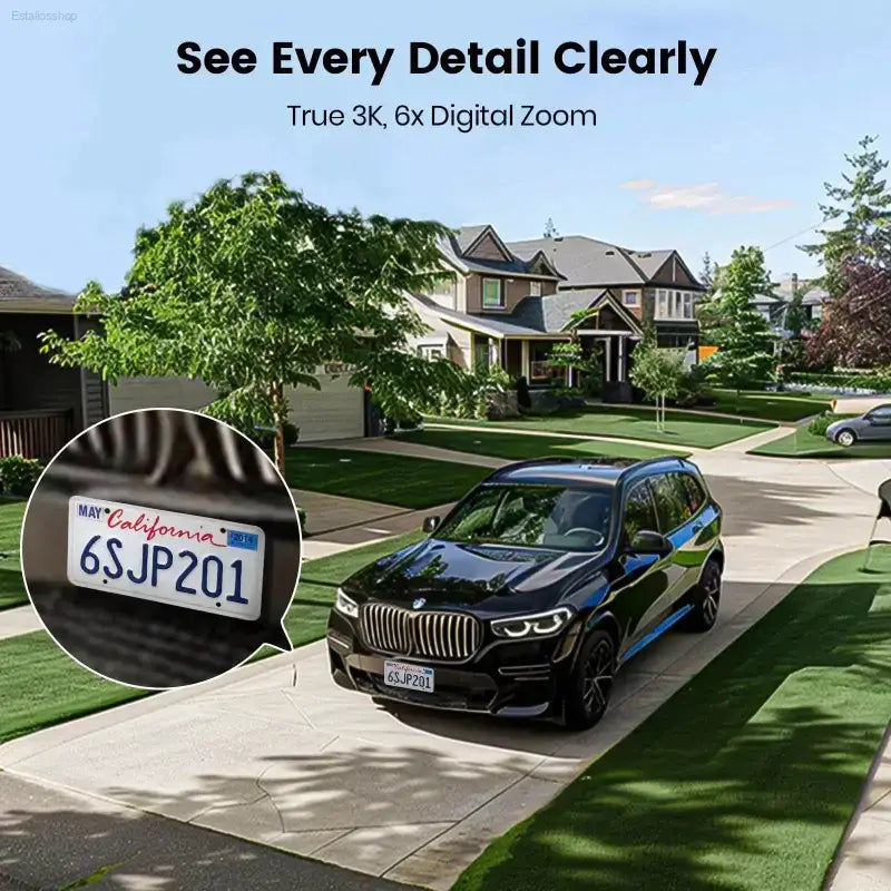 5MP UHD WiFi Floodlight Camera Outdoor 360° View Color Night Vision Wireless Security Camera PIR Detection 2-way Audio