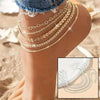 5Pcs Bohemian Airplane Chain Ankle Chain Jewelry for Summer - Estalios