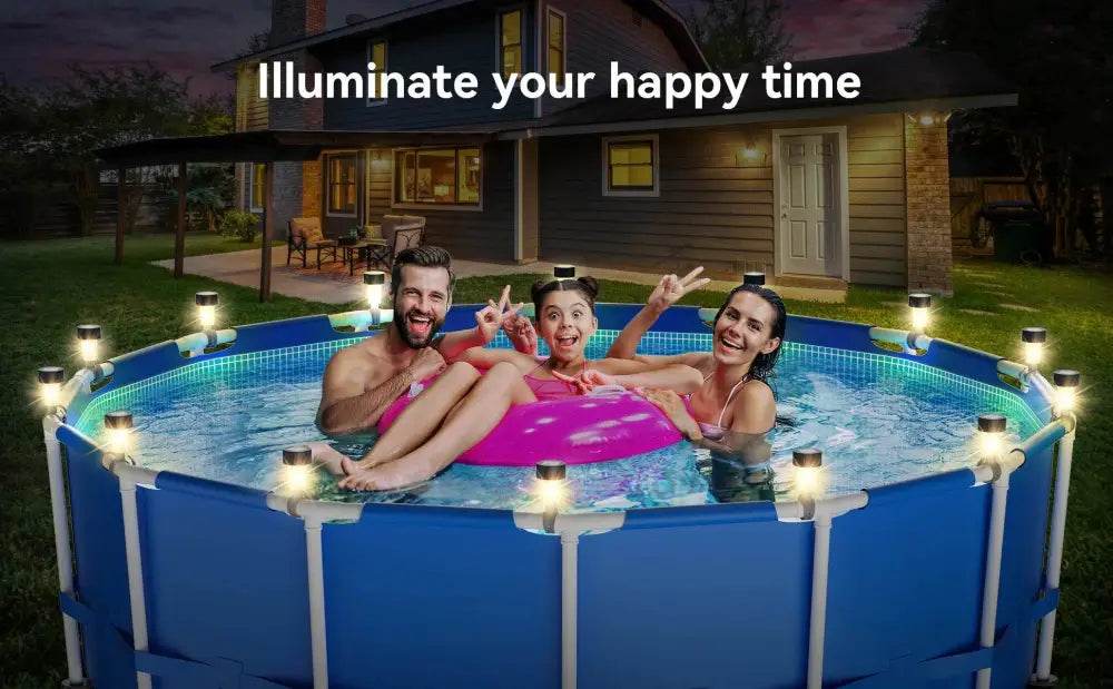 Solar Pool Light: Dazzle your Nights! Illuminate your Pool with our Amazing Solar-powered Pool Lights! these Lights will Transform your Backyard Into a Magical - Estalios