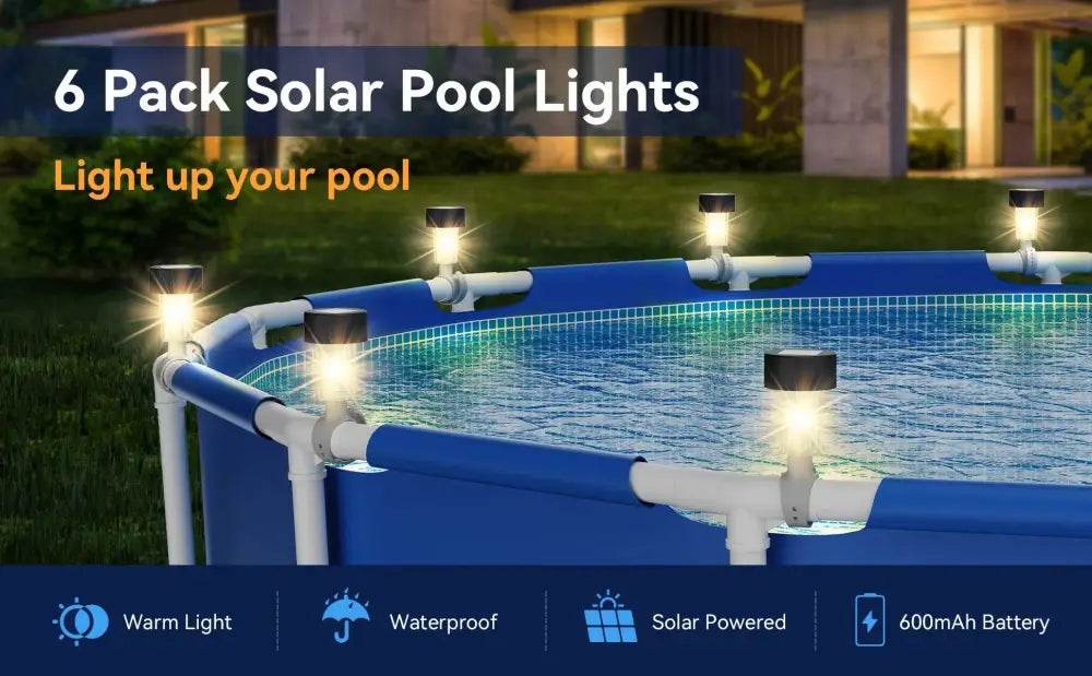 Solar Pool Light: Dazzle your Nights! Illuminate your Pool with our Amazing Solar-powered Pool Lights! these Lights will Transform your Backyard Into a Magical - Estalios