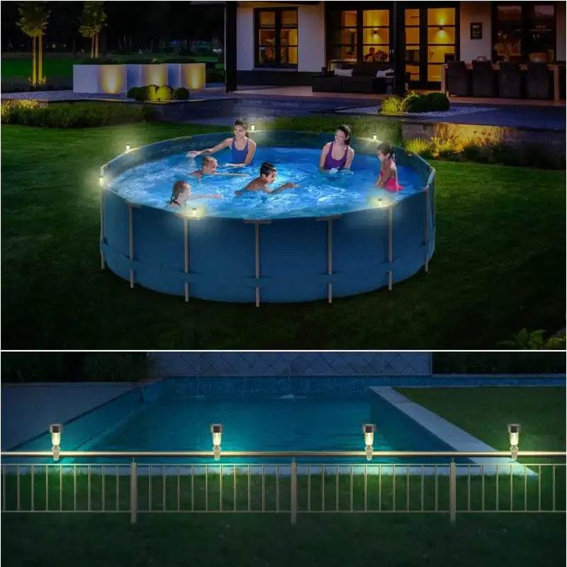 Solar Pool Light: Dazzle your Nights! Illuminate your Pool with our Amazing Solar-powered Pool Lights! these Lights will Transform your Backyard Into a Magical - Estalios