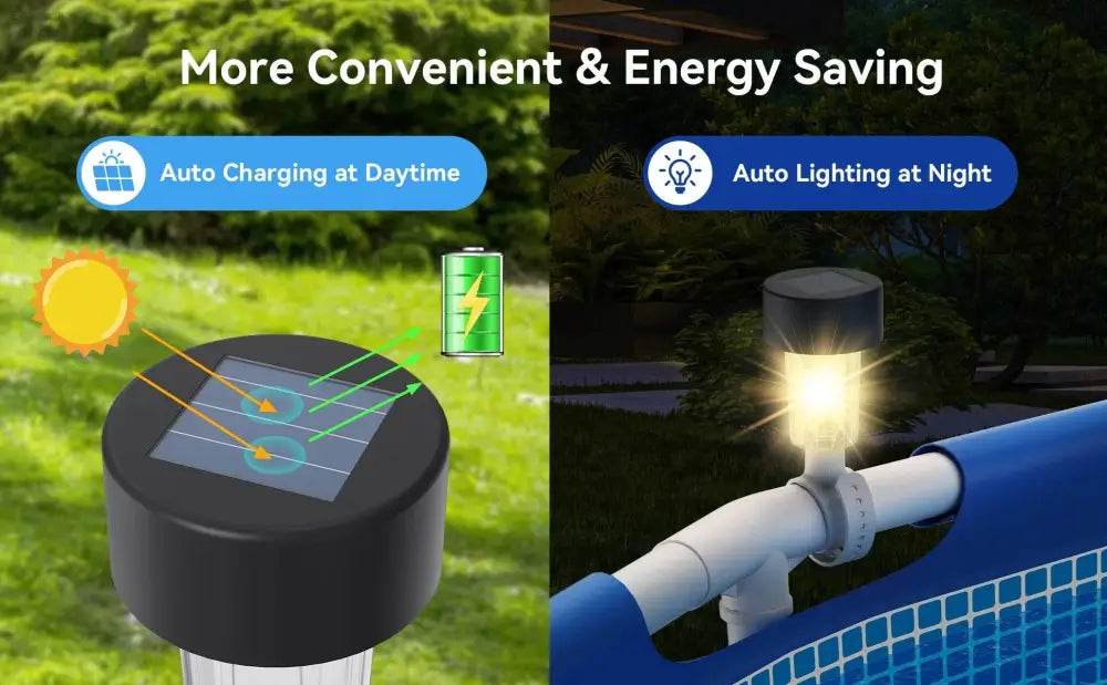 Solar Pool Light: Dazzle your Nights! Illuminate your Pool with our Amazing Solar-powered Pool Lights! these Lights will Transform your Backyard Into a Magical - Estalios