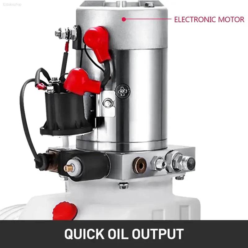 6 Quart Hydraulic Power Unit Pump for Dump Trailer 12V DC - Estalios