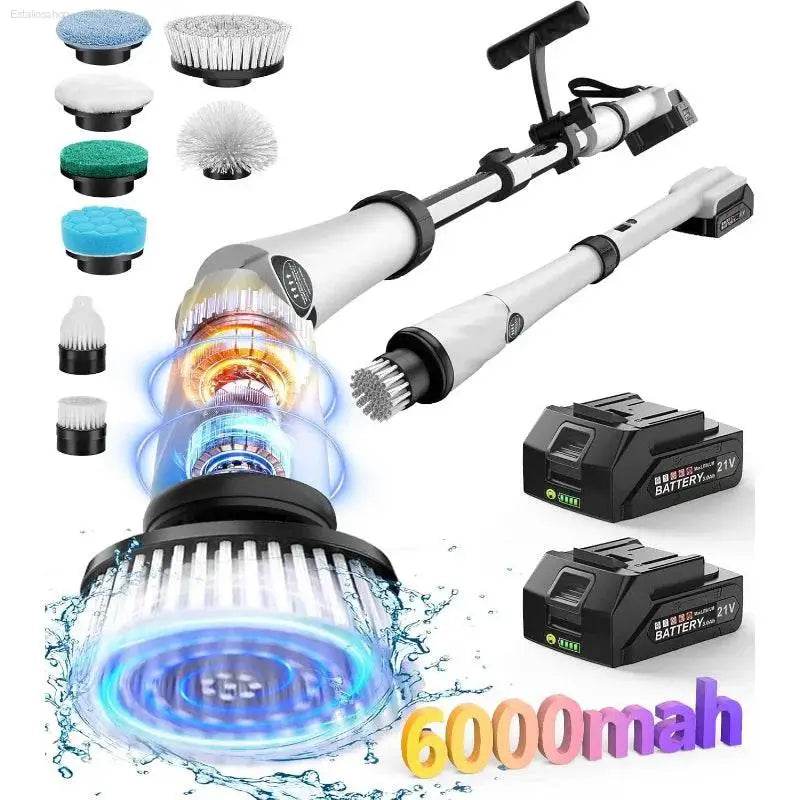 6000mAh Battery Spin Scrubber with 5inch Large Brush - Estalios