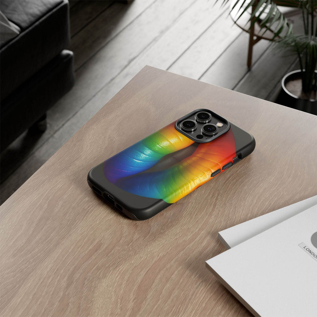 Rainbow Lips Phone Case - Tough Cover for LGBTQ+ Pride - Estalios