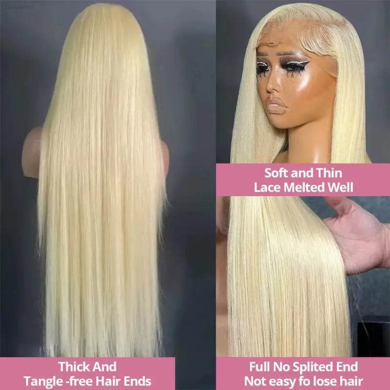 613 Honey Blonde 13x6 HD Lace Frontal Human Hair Wigs - Estalios