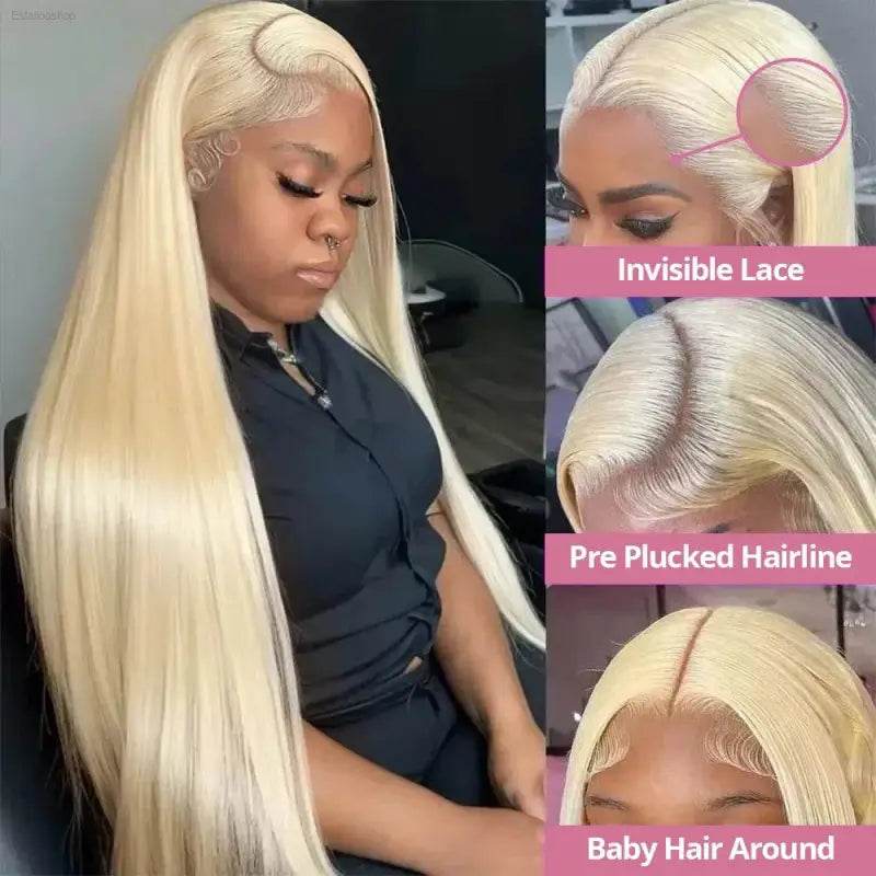 613 Honey Blonde 13x6 HD Lace Frontal Human Hair Wigs - Estalios