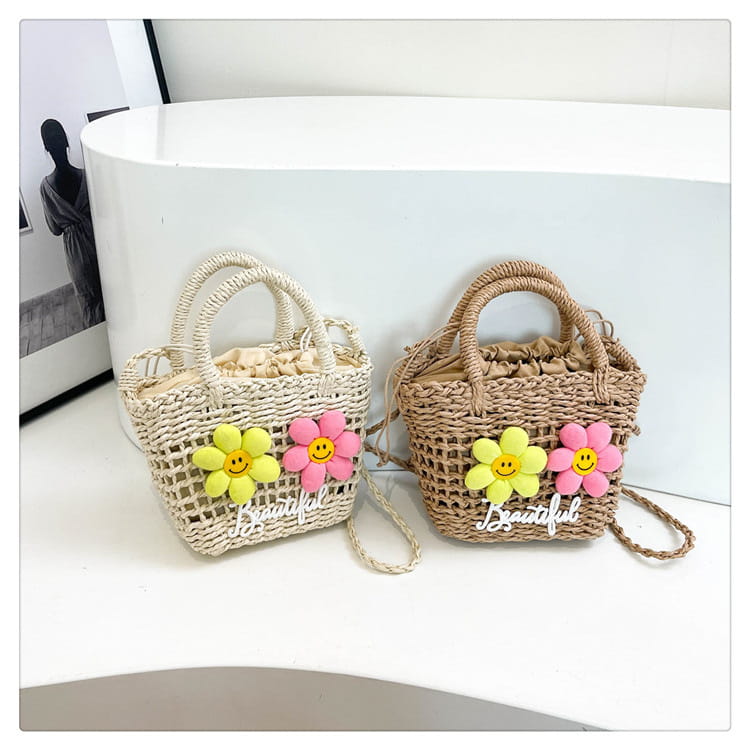 Summer Woven Bag Versatile Handheld Crossbody Hollow Beach Bag