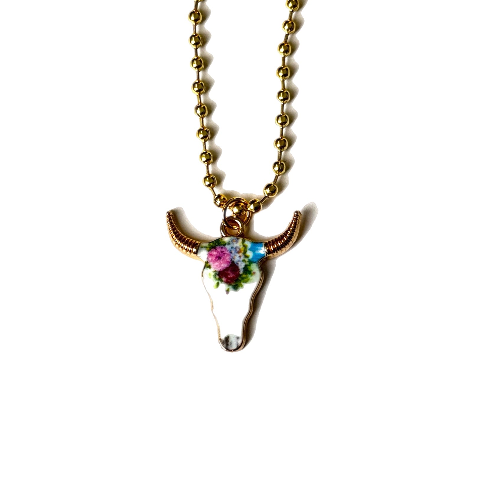 Cow Skull Charm - Tumbler Handle Charm