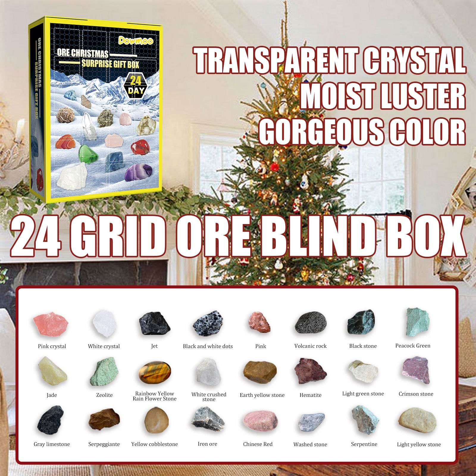 24 Grille Ore Blind Box Christmas 24 Days Toy Gift Box - Estalios