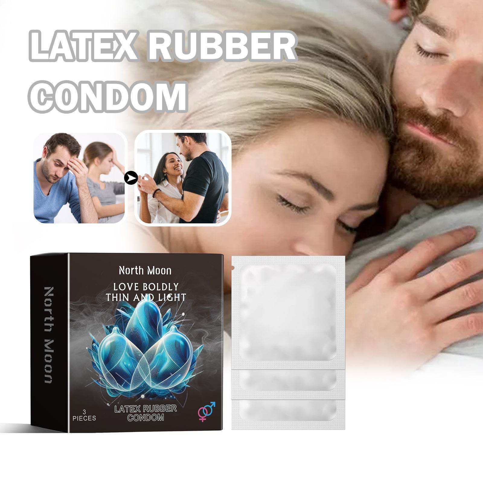 Ultra Thin Latex Rubber Condom with Hyaluronic Acid Care - Estalios