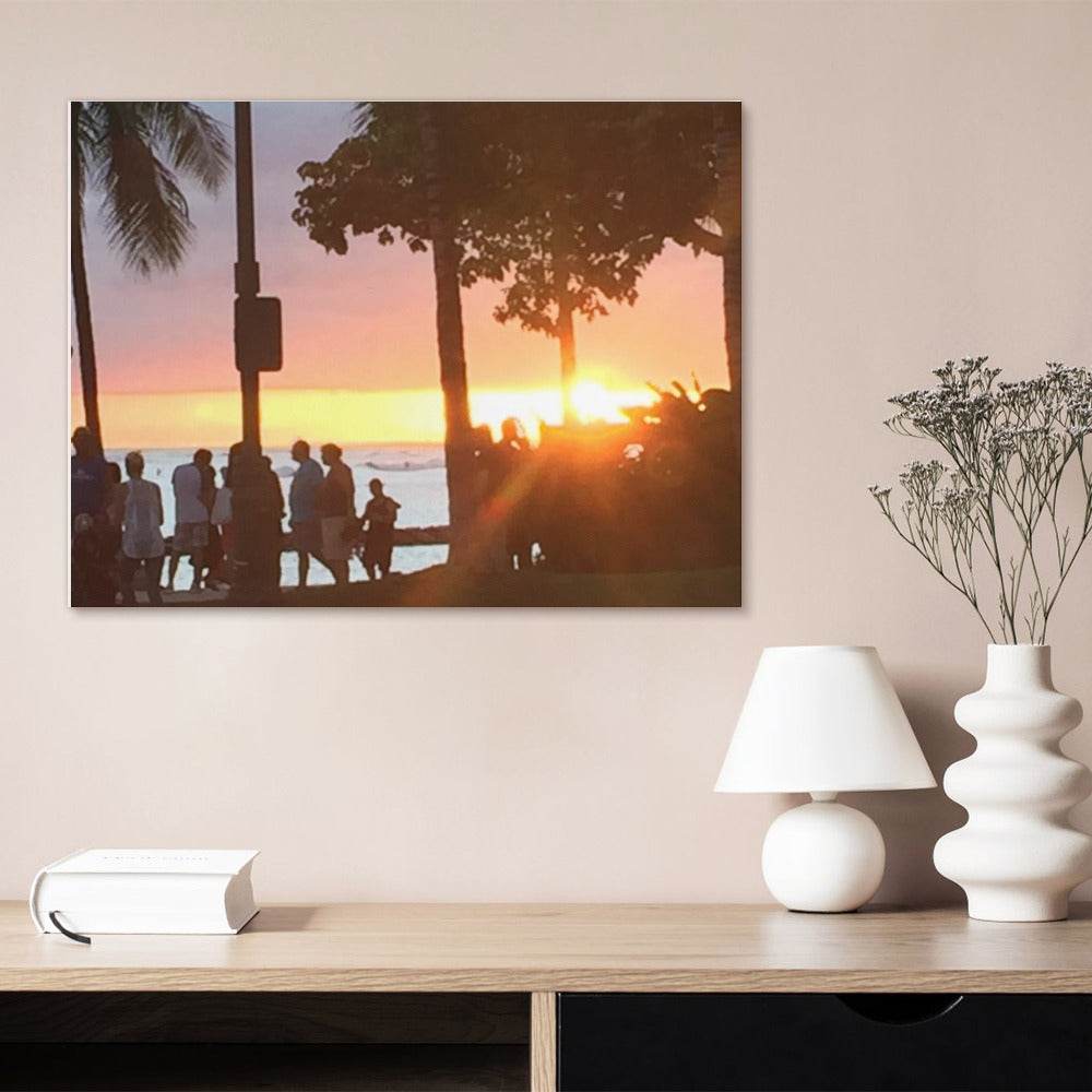 Hawaii Sunset Canvas Print Multiple sizes No Frame - Estalios