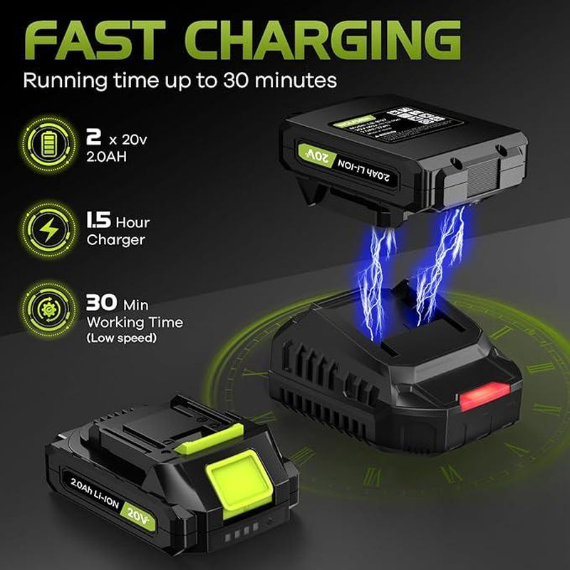 New-Cordless Leaf Blower – 2-Speed Electric Blower with 2 Batteries & Charger, Lightweight for Yard, Patio & Dust Cleaning