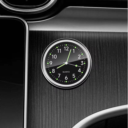 Luminous Mini Car Clock Stick-On Quartz Auto Accessories - Estalios