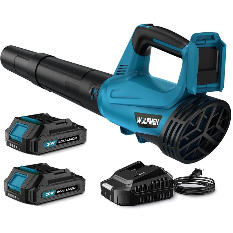 New-Cordless Leaf Blower – 2-Speed Electric Blower with 2 Batteries & Charger, Lightweight for Yard, Patio & Dust Cleaning