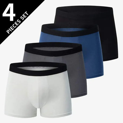 Four pairs of Men’s Boxer Briefs in US-XXXL Asia6XL for comfy everyday wear