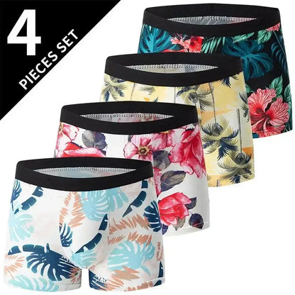 Floral patterned men’s boxer briefs in a 7 pack, sizes US-XXXL Asia6XL