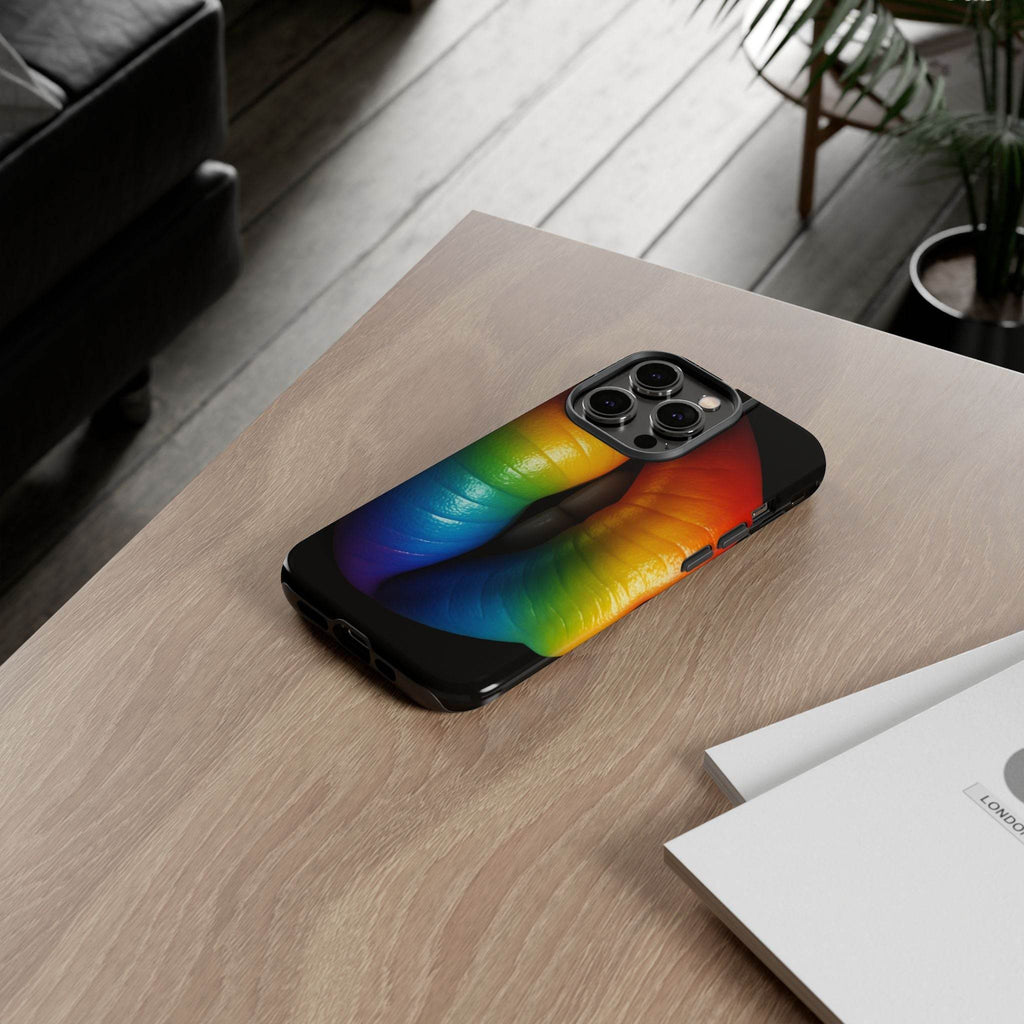 Rainbow Lips Phone Case - Tough Cover for LGBTQ+ Pride - Estalios