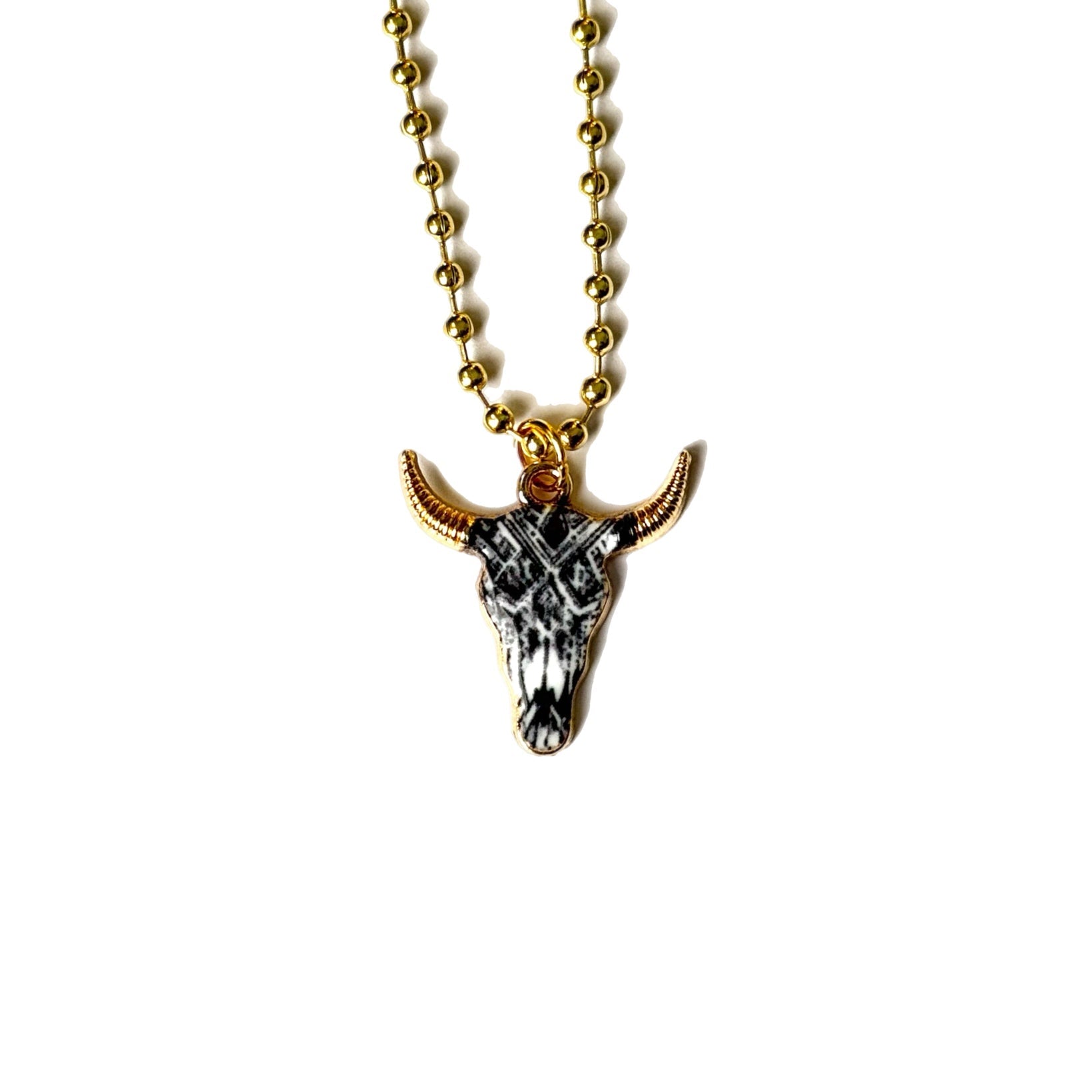 Cow Skull Charm - Tumbler Handle Charm