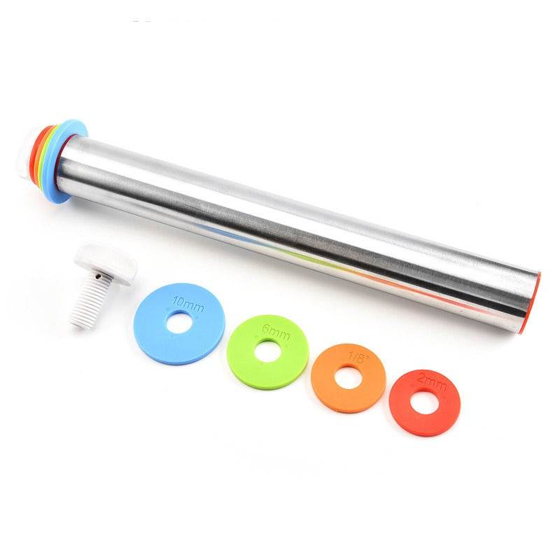 17 Inch Stainless Steel Adjustable Rolling Pin Kneading Tool - Estalios