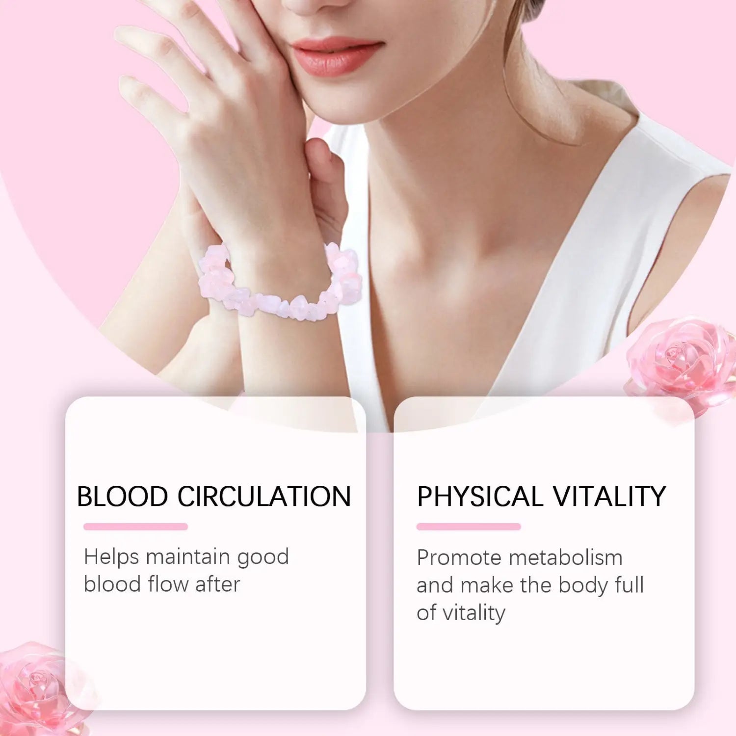 Elegant Powder Crystal Bracelet with Energy Boosting Properties for Fashionable Women