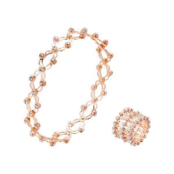2 In 1 Creative Magic Stretchable Crystal Ring Bracelet - Estalios