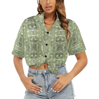 Women's All Over Print Hawaiian Shirt （Made in USA，Ships to USA Only） - Estalios