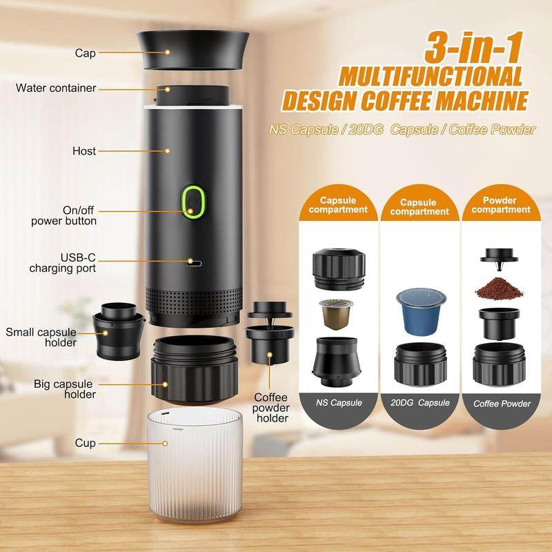 Portable Electric Espresso Machine for Home and Travel - Estalios