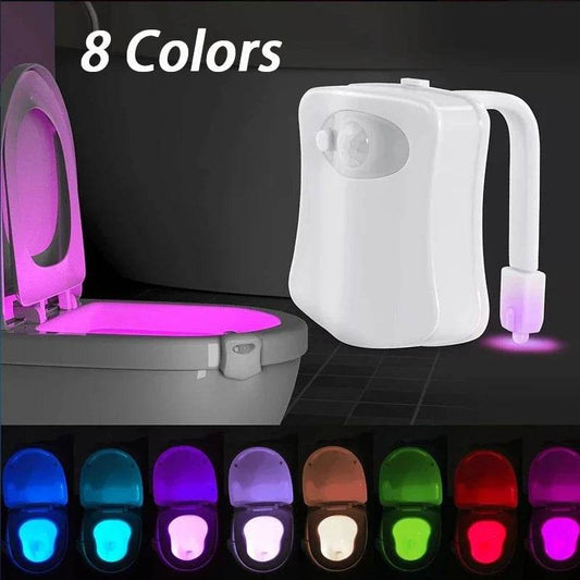 Toilet Seat Smart Motion Sensor Night Light 16 Colors LED Lamp - Estalios