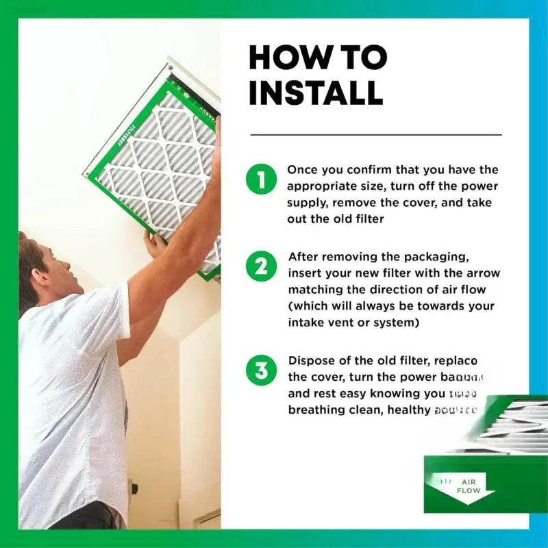 8 Dust Defense (2-Pack) Pleated HVAC Air Filters Replacement - Estalios