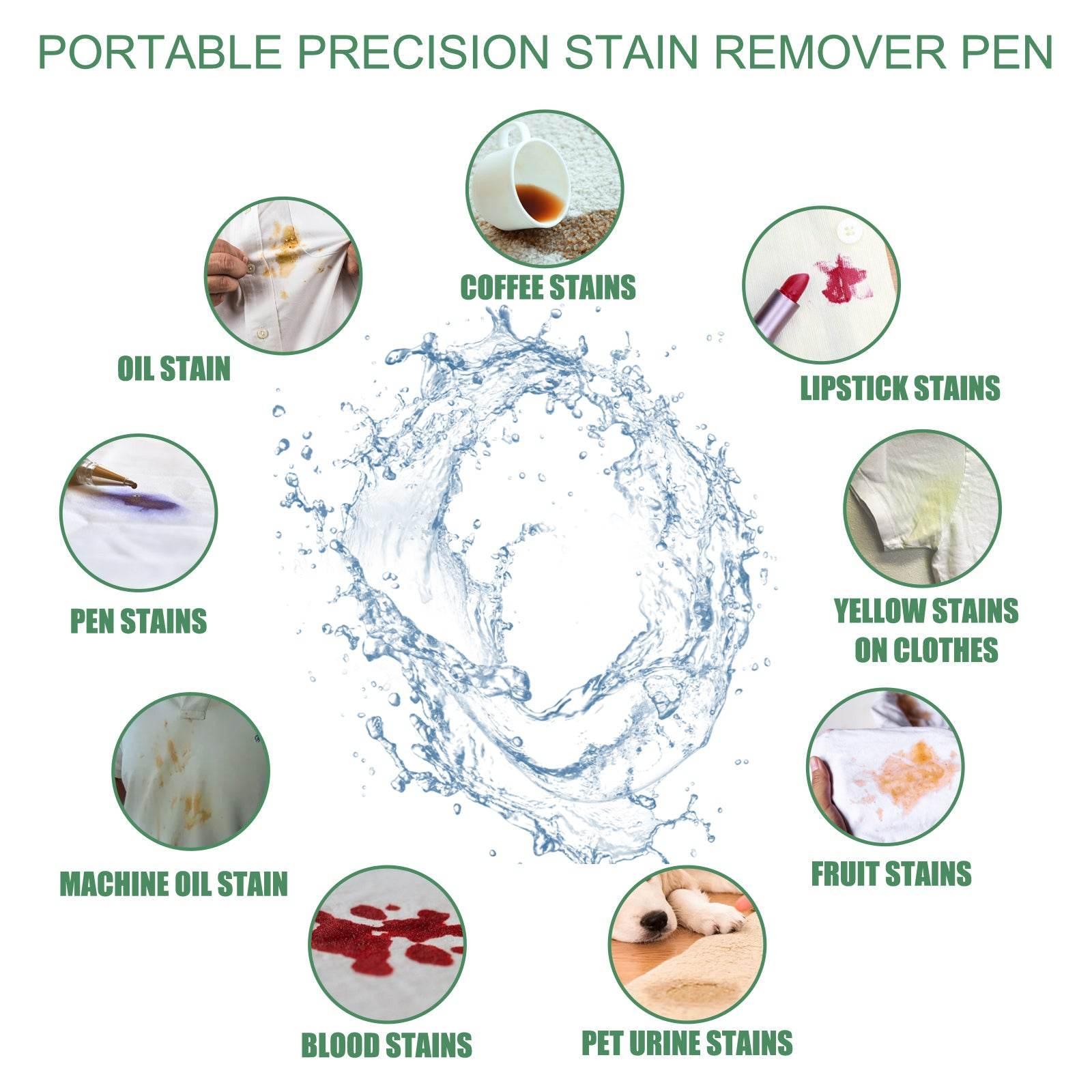 Portable Precision Stain Remover Pen for Yellow Clothes Cleaning - Estalios
