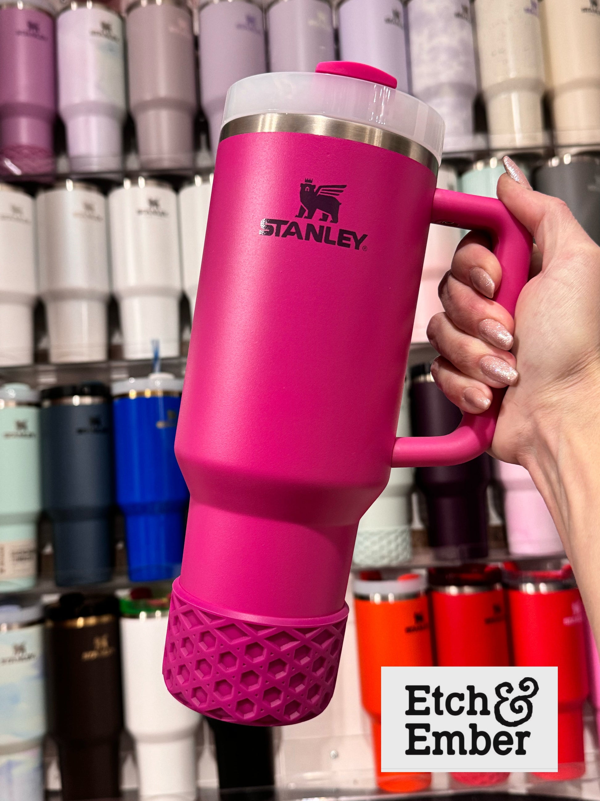 FUSCHIA WAFFLE Tumbler Boot -fits 20-40oz