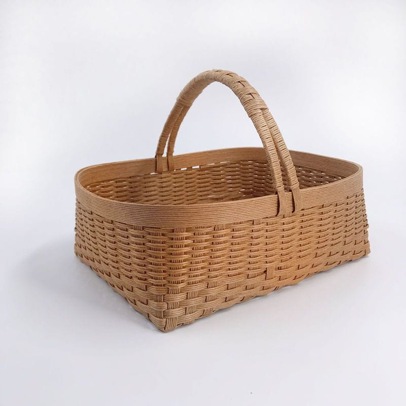 Single Handle Square Woven Basket Material Package