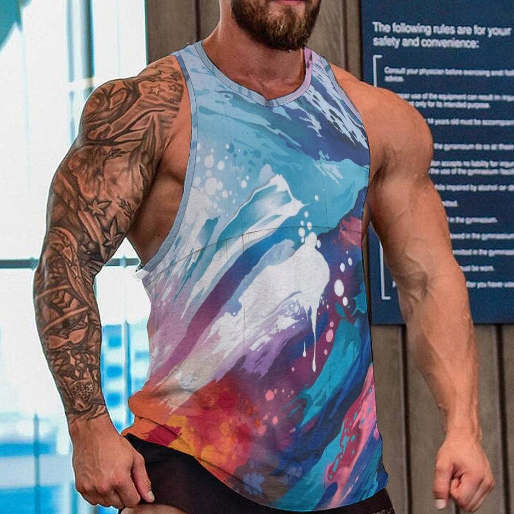 Men's Full print vest - Estalios