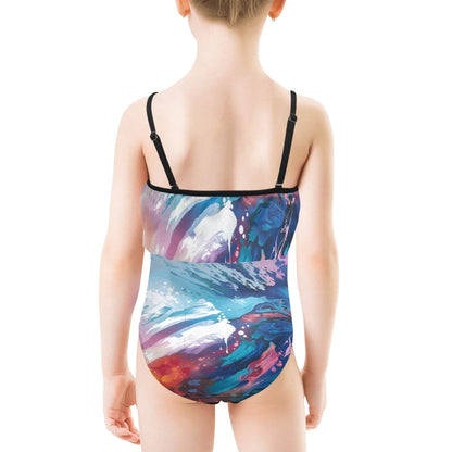 Kids' Spaghetti Strap Ruffle Swimsuit for Girls (S26) - Estalios