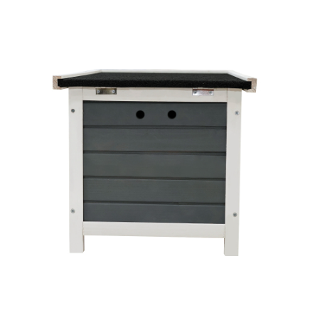 Weatherproof Wooden Outdoor Rabbit Hutch with Lockable Door for Small Pets