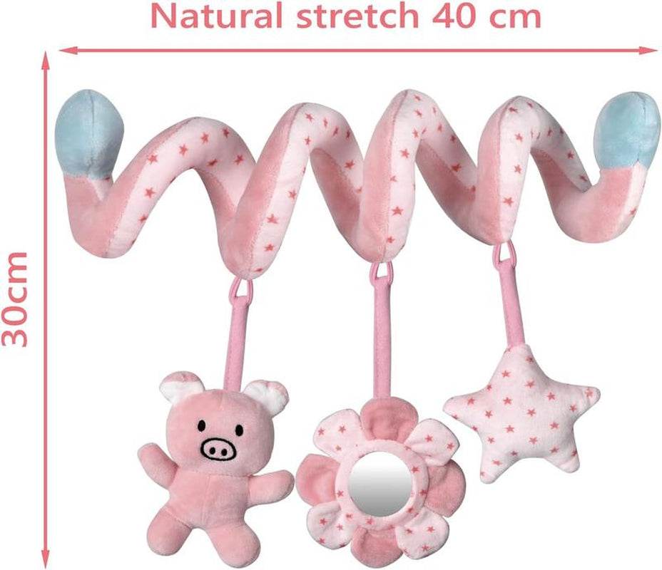 Car Seat Toys with Mirror and Rattles for Baby Play - Estalios