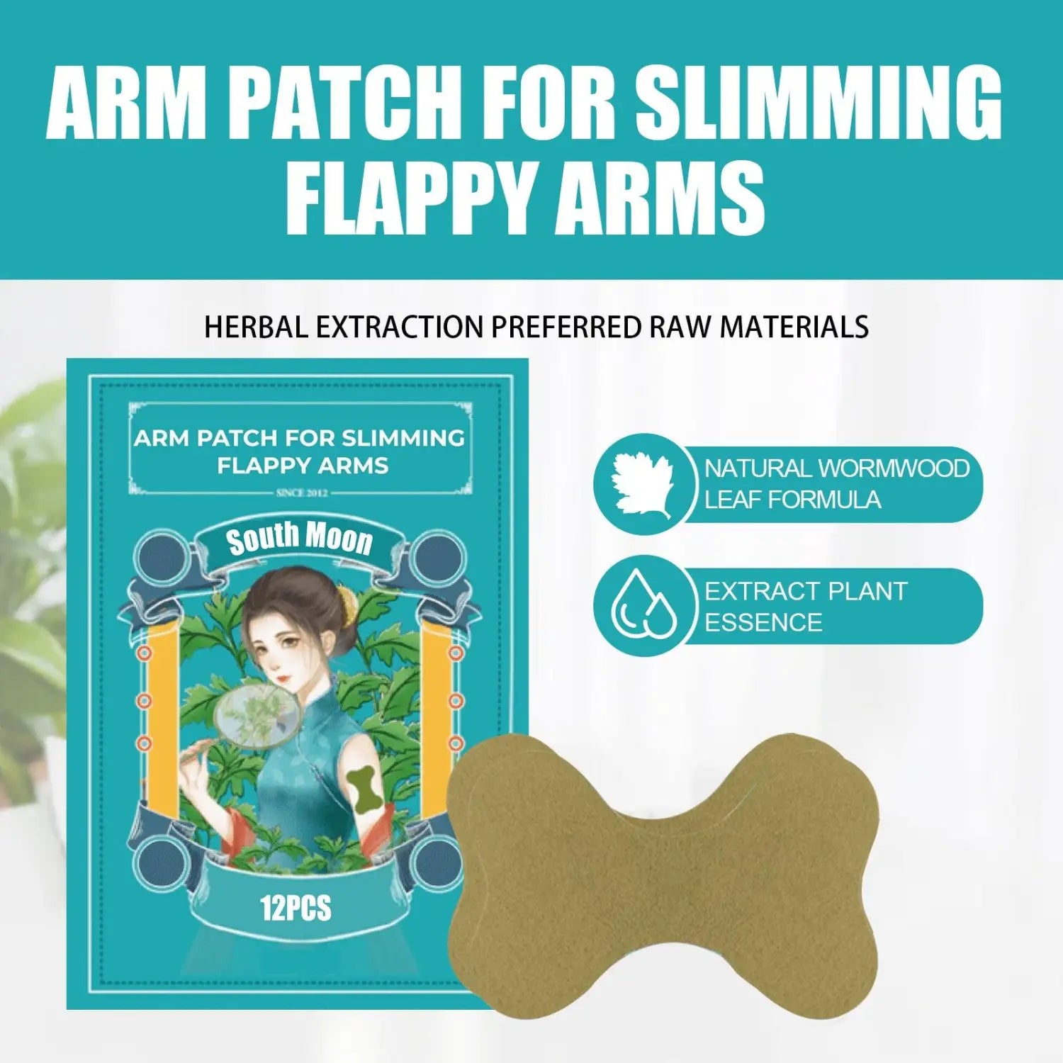 Parche de artemisa para el brazo para terapia de moxibustión herbal natural