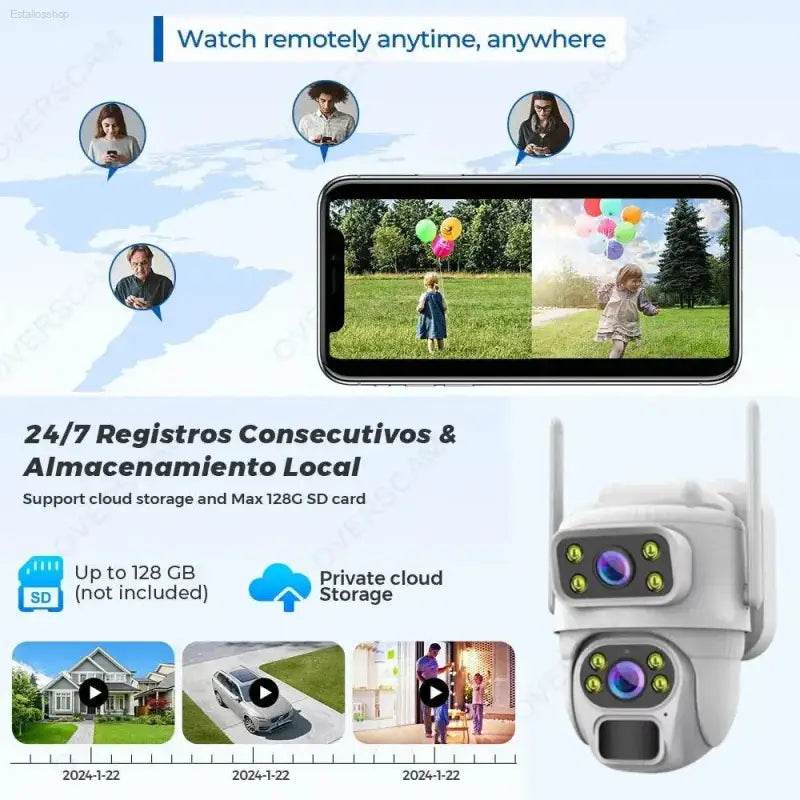 Unleash 8mp 4k Solar Power: Wireless Outdoor Security with Color Night Vision! - Estalios