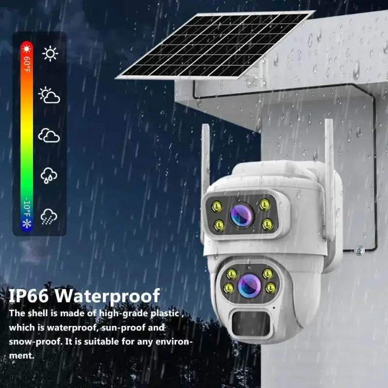 Unleash 8mp 4k Solar Power: Wireless Outdoor Security with Color Night Vision! - Estalios