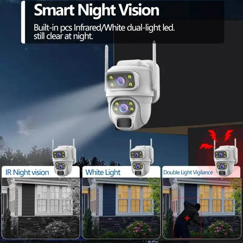 Unleash 8mp 4k Solar Power: Wireless Outdoor Security with Color Night Vision! - Estalios