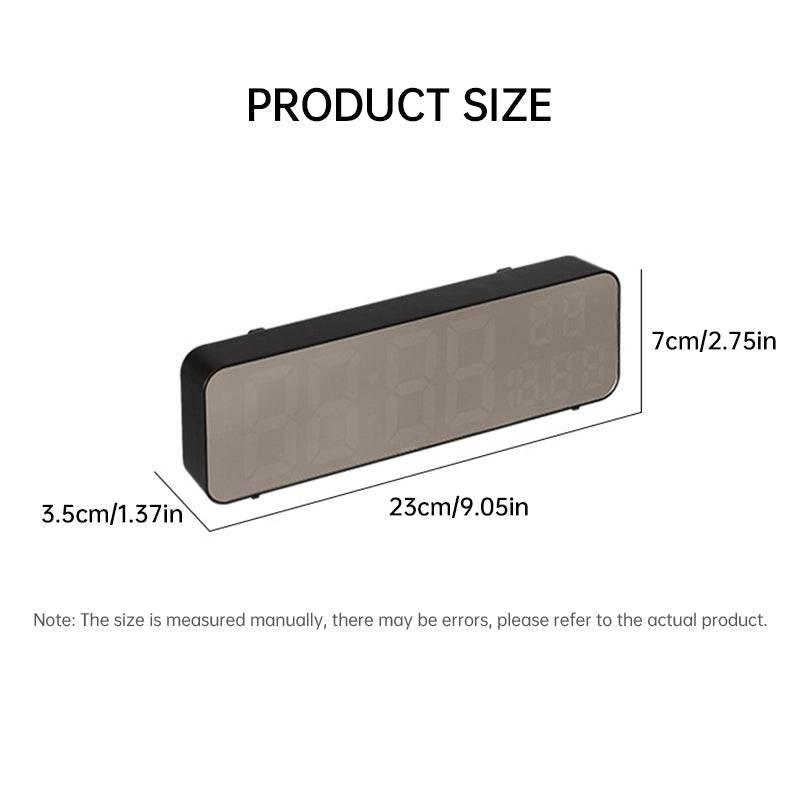 9-Inch Digital Wall Clock with Temp, Humidity, and Snooze - Estalios