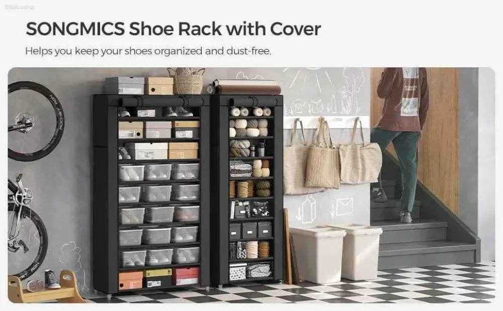 9 Tier Shoe Rack Organizer for 40-50 Pairs of Shoes - Estalios